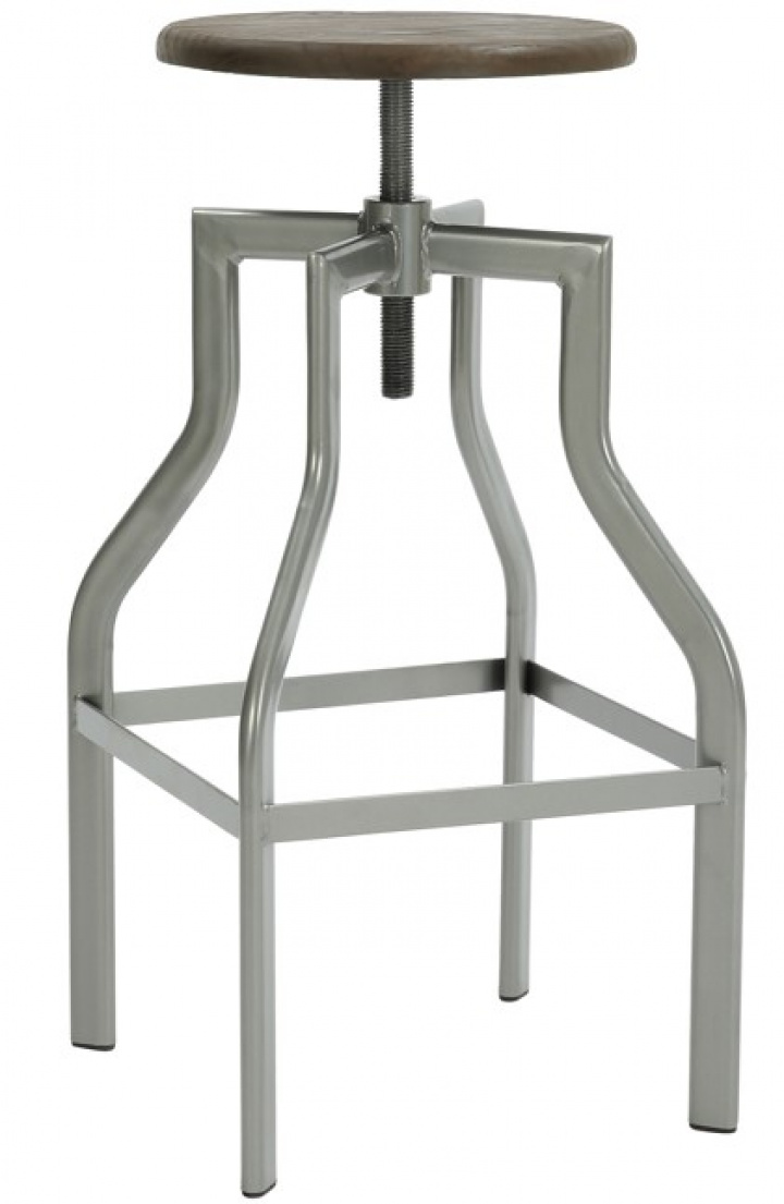 Barstool \'Forshaga\' - Ezüst/Natúr a csoportban Bútorok / Ülőbútorok / Bárszékek nál Reforma (KS-01-W-wood)