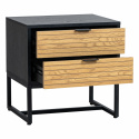 Éjjeliszekrény \'Line\' - Tölgy/Fekete