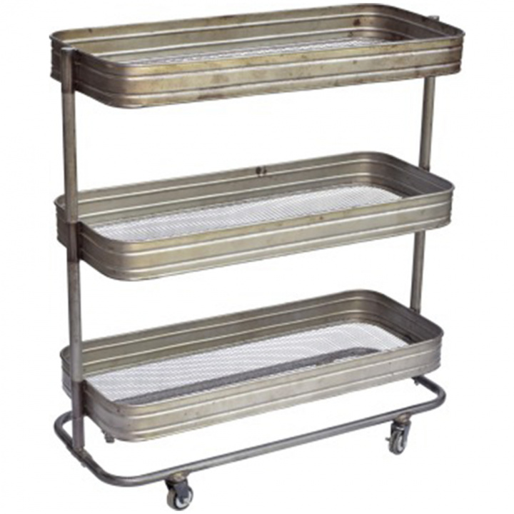 Gurulós asztal \'Vega\' - Vas/Tiszta lakk a csoportban Bútorok / Asztalok / Tálalókocsik & Görgős asztalok nál Reforma (M070002G)