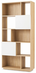 Könyvespolc \'Nevada\' 80x173 - Tölgy/Fehér