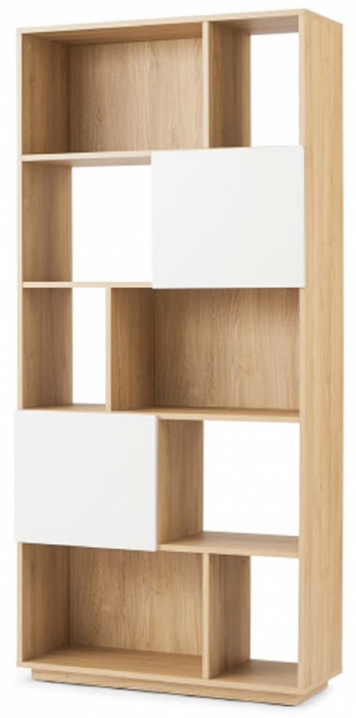 Könyvespolc \'Nevada\' 80x173 - Tölgy/Fehér a csoportban Bútorok / Polcok és tárolás / Könyvespolcok nál Reforma (NEVADABS01-white)