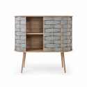 Fiókos szekrény \'Felt\' 120cm - Természetes/Szürke
