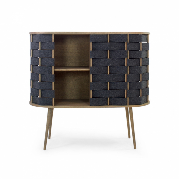 Fiókos szekrény \'Felt\' 120cm - Természetes/Sötétszürke a csoportban Bútorok / Polcok és tárolás / Fiókos szekrények nál Reforma (NJ9506)