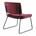 Fotel \'Kelly\' - Burgundy/Samett