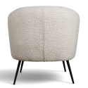 Fotel \'Capri\' - Feh&eacute;r/Boucl&eacute;