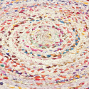 Kerek szőnyeg \'Flätan\' 120cm - Fehér/Multi
