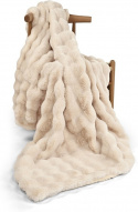 Pléd \'Aranga Bubble Throw\' 130x170cm - Bézs