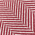 Pamut takaró \'Denisa Fishbone\' 130x170cm - Piros/fehér