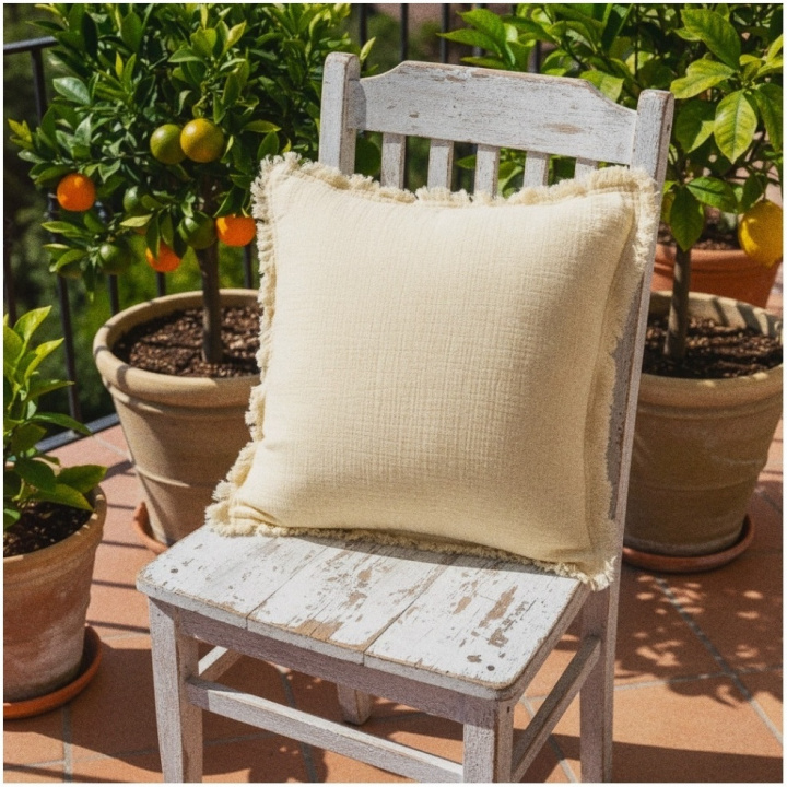 Párnahuzat \'Dorena\' 45x45cm - Fehér a csoportban Dekoráció / Textíliák / Párnahuzatok nál Reforma (V10201750)