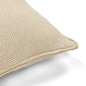 Párnahuzat \'Denisa Fishbone\' 45x45cm - Bézs/fehér