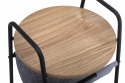 Oldalsó asztal \'Újságtartó\' - Fekete/Fa