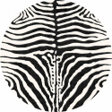 Kerek szőnyeg \'Zebra\' 120cm - Fekete/Fehér