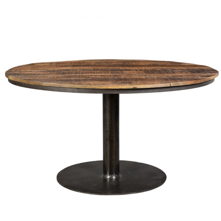 Kerek étkezőasztal \'Jack\' - Újrahasznosított fa/Vas a csoportban Bútorok / Asztalok / Kerek étkezőasztalok nál Reforma (m03094)