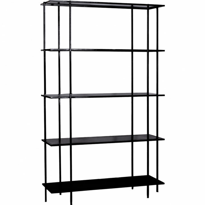 Könyvespolc \'Simple\' 5 polccal - Fekete a csoportban Bútorok / Polcok és tárolás / Könyvespolcok nál Reforma (m07065)